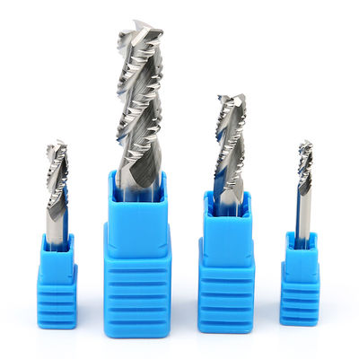 ดอกกัดเอ็นมิลหยาบคาร์ไบด์ 3 ขลุ่ย HRC45 Wave Fine Tooth สำหรับ CNC Auliminum